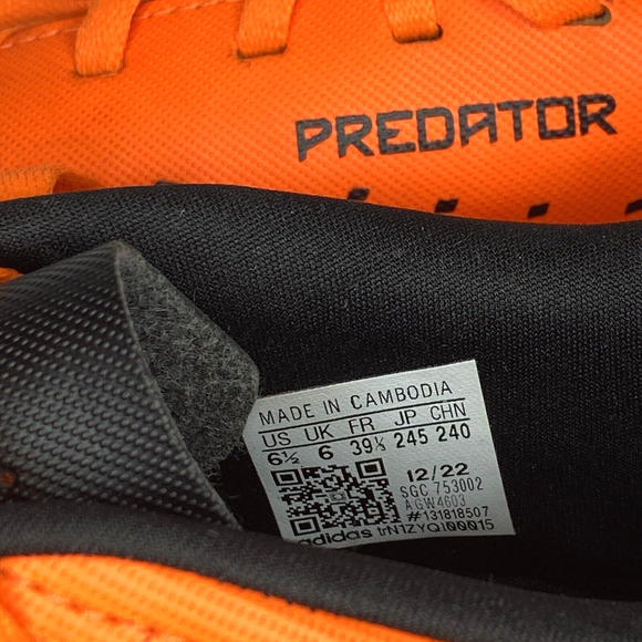 Adidas Predator Accuracy.2 FG Black‎ Orange Soccer Cleats Men’s 6.5 GW4587 RARE! main image 6